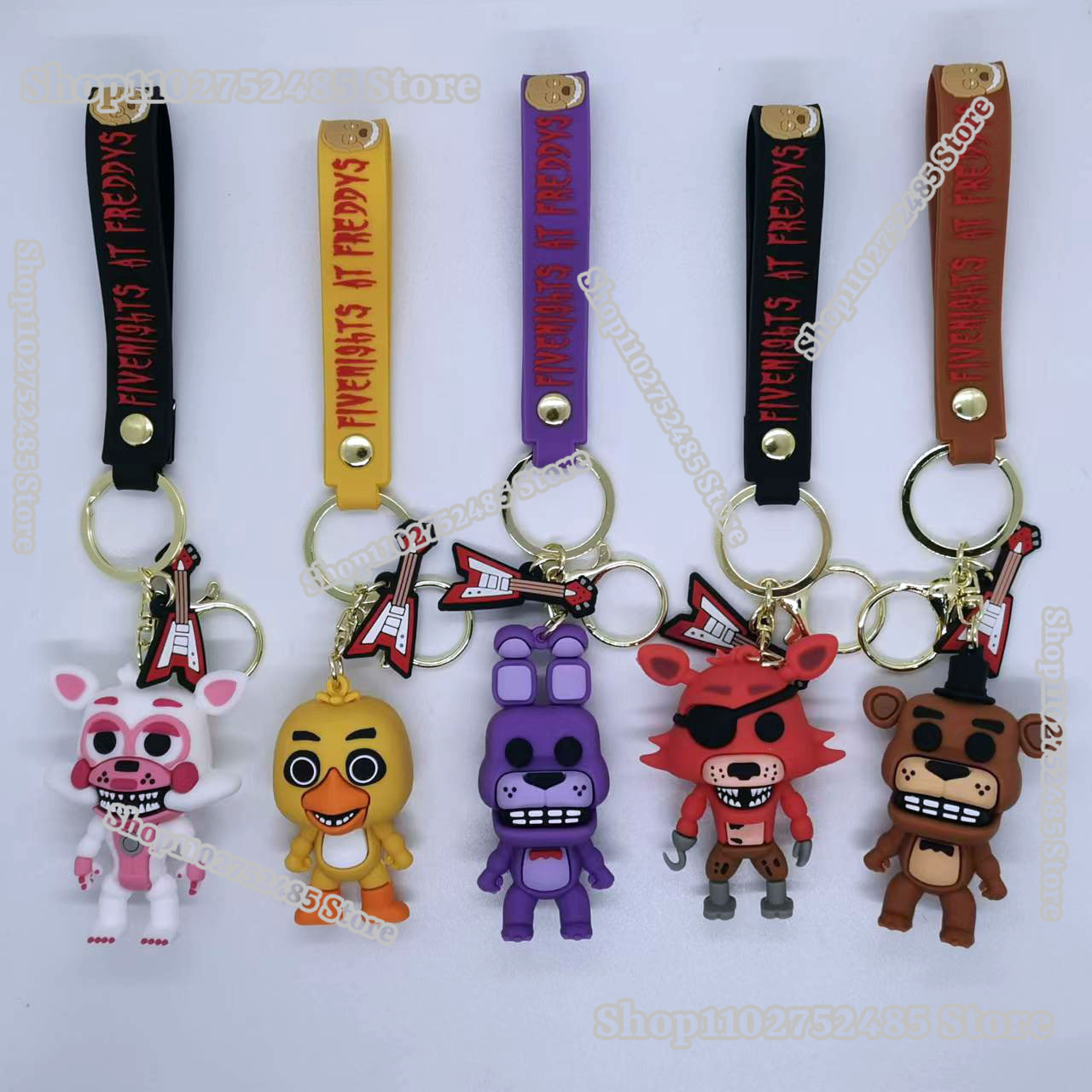Men Accessories Ring - 5 pièces Porte-clés figurines FNAF d'anime