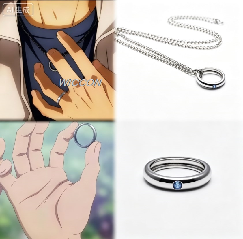 Mens Accessories Style - Bagues pour femmes style anime, collier