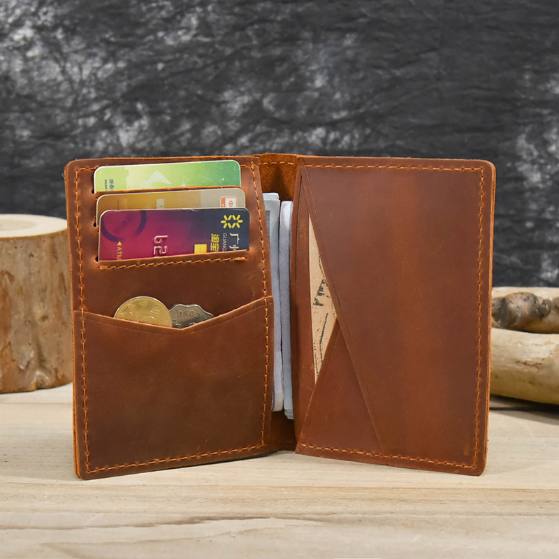 Card Case Minimalist - Vintage en cuir permis de conduire