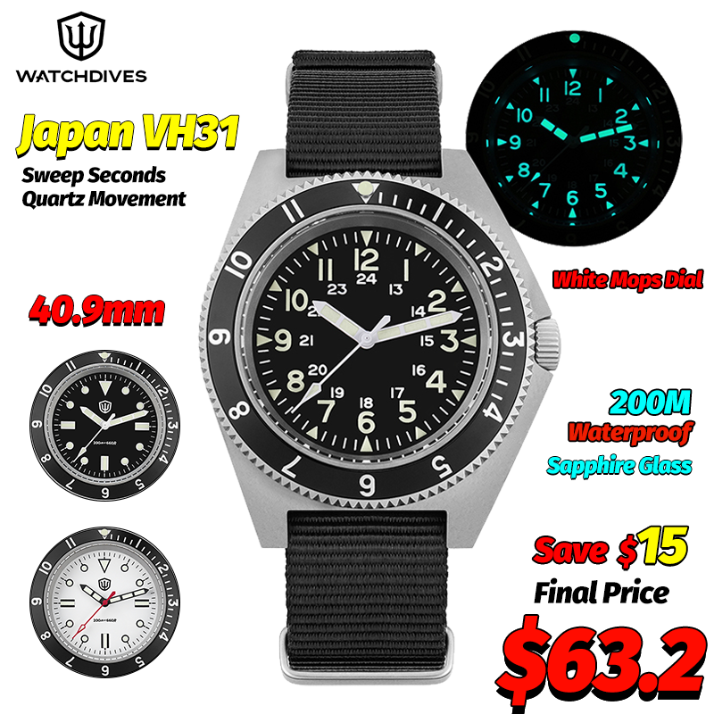Men'S Accessories Jewelry - Watchdives WD1972 montre à Quartz saphir