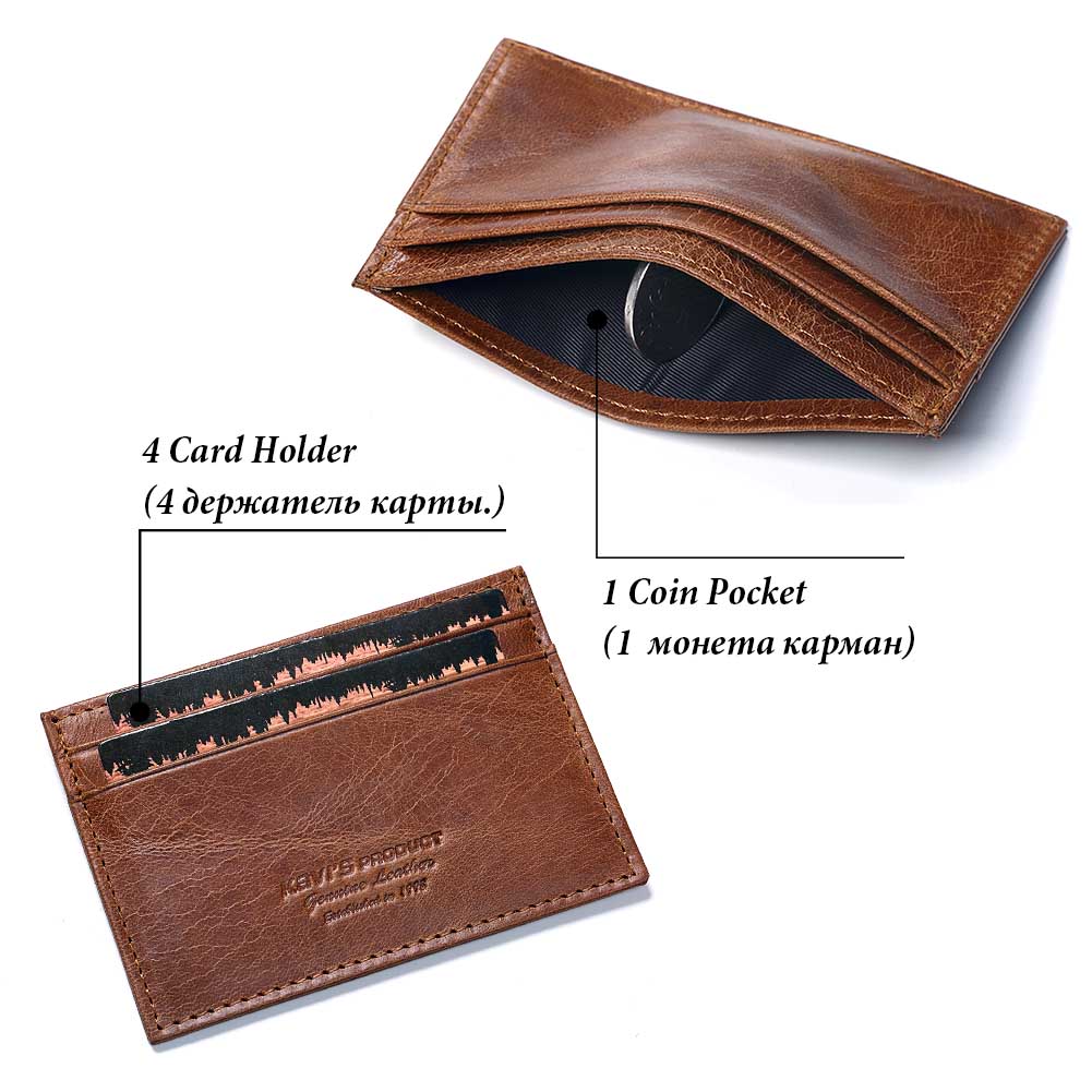 Nouveau mince 100% cuir de vac - Card Case Minimalist avis et prix