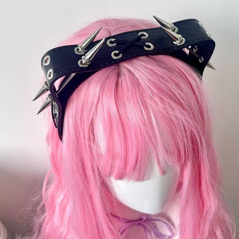 Serre-tête à rivets style Punk - Men Accessories Aesthetic avis et prix