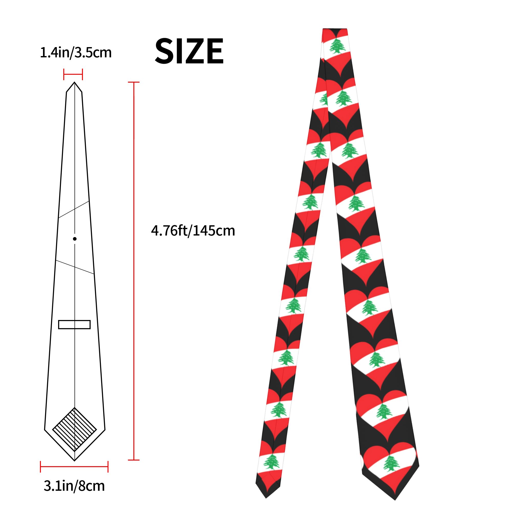 Cravate Cœur Drapeau du Liban  - Men Accessories Lebanon avis et prix