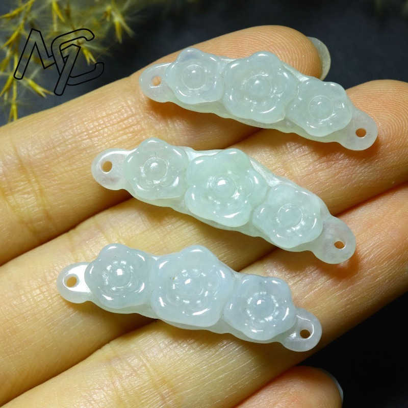1 pièce Fleur en jadéite émera - Men'S Accessories Jewelry avis et prix