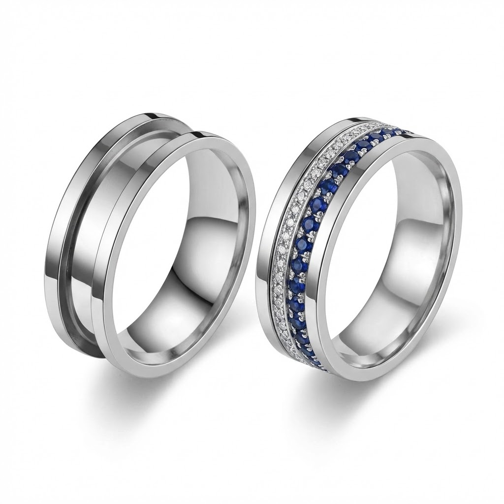 Lot de 5 anneaux vierges rainu - Men Accessories Ring avis et prix